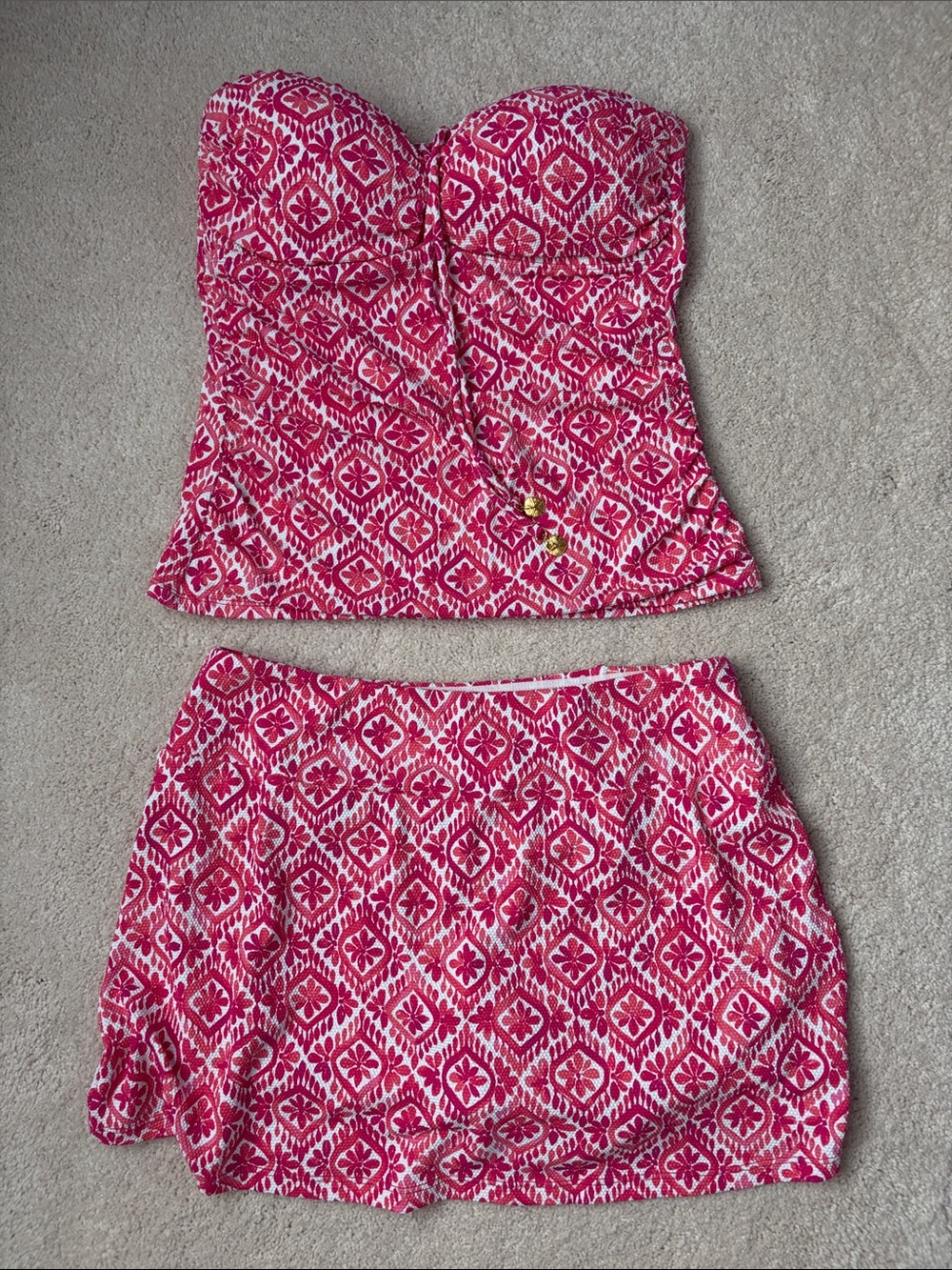 Tommy Bahama Island Cays Pink Shell Tankini Set